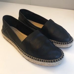 Aldo Black Leather Espadrilles